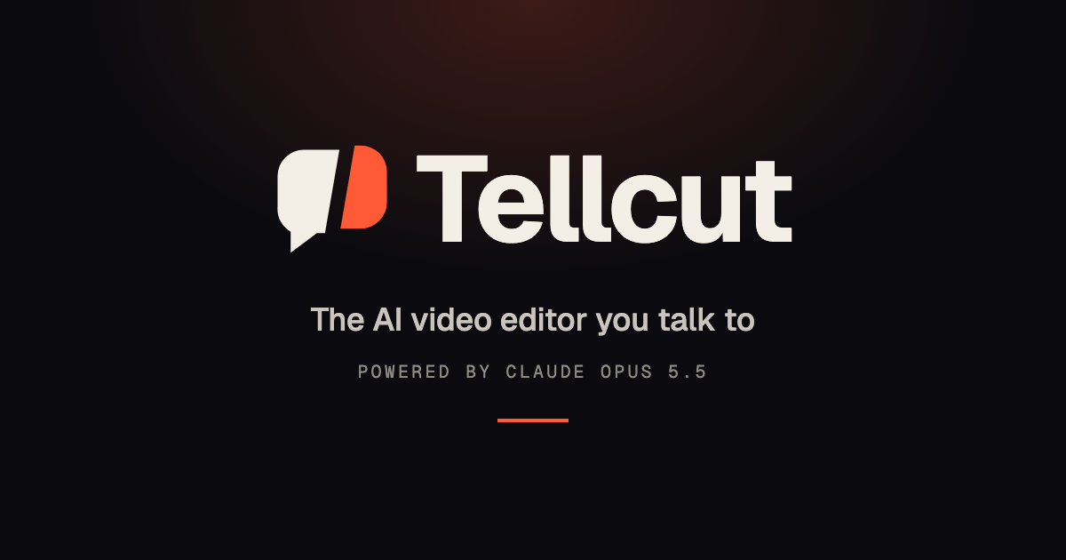 Tellcut 可精确改某一镜的动效视频(48 小时内)